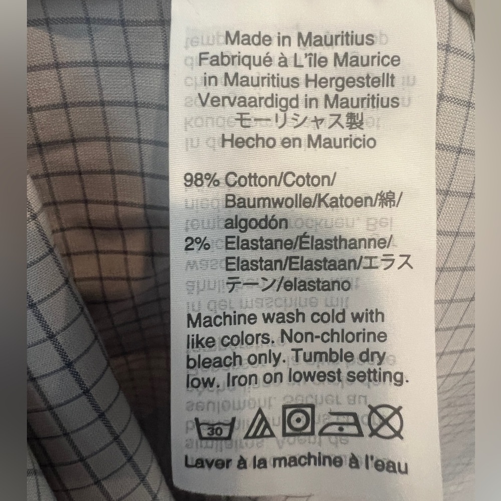 J.Crew Ludlow cotton dress shirt in gray tiny tile Men’s 15/33 Classic fit - Picture 7 of 7